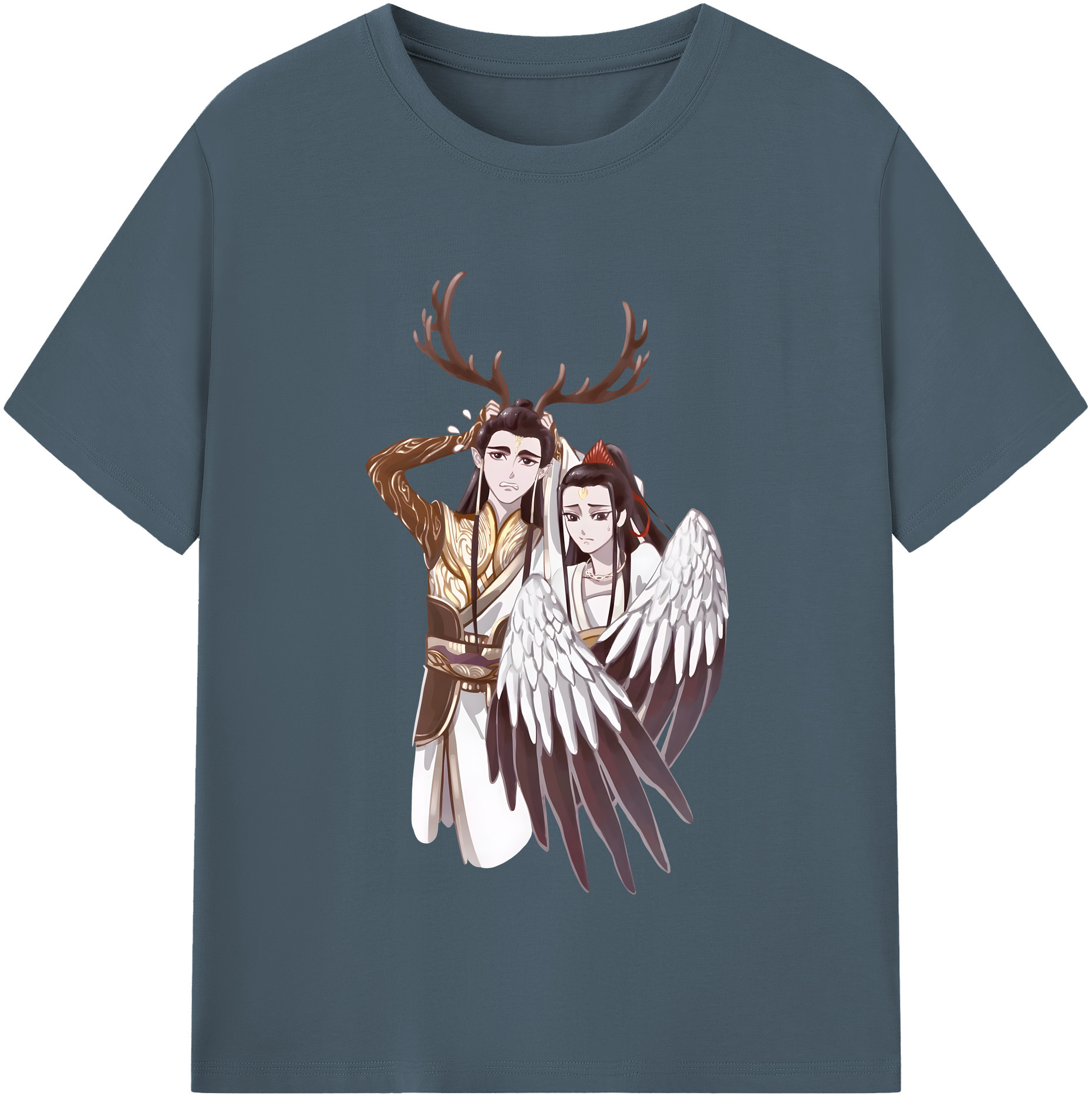 （画像用） Ne Zha 2 ナタ 魔童の大暴れ 綿100％半袖Tシャツ（フロントプリント）